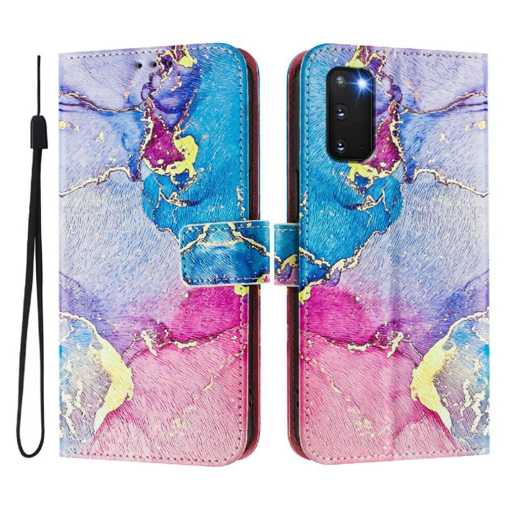 (C2) Case For Samsung Galaxy S20 Flip Leather Wallet Wrist Strap Pattern Magnetic Closure 764563648184