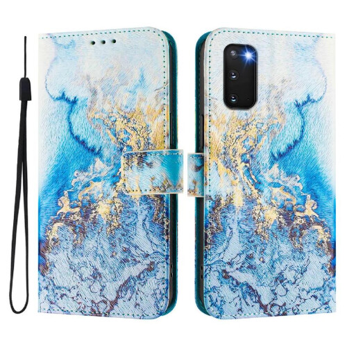 (C1 ) Case for Samsung Galaxy S20 Flip Leather Wallet Wrist Strap Pattern Magnetic Closure