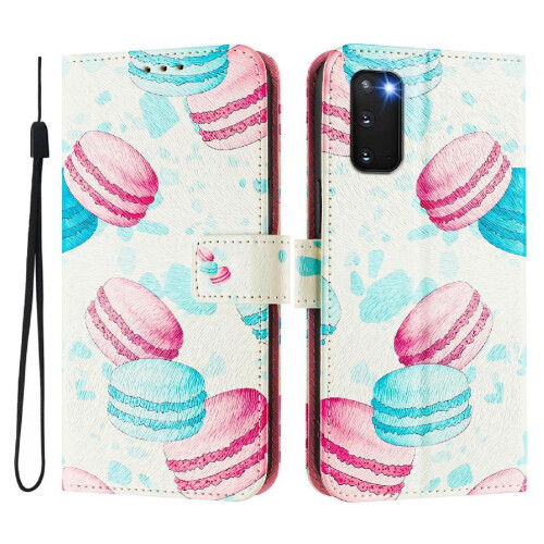(C5 ) Case for Samsung Galaxy S20 Flip Leather Wallet Wrist Strap Pattern Magnetic Closure 2