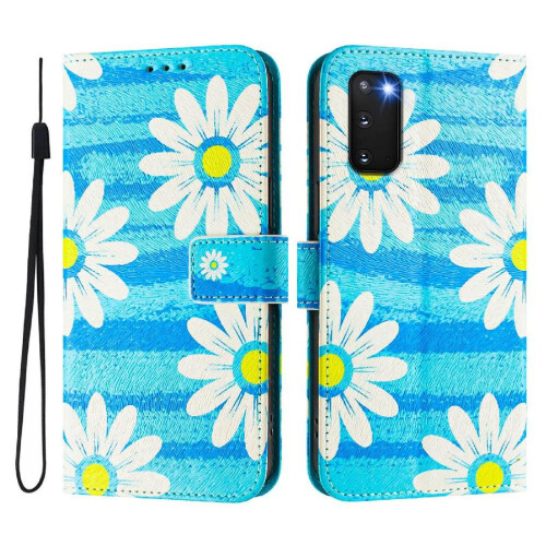 (c3 ) Case for Samsung Galaxy S20 Flip Leather Wallet Wrist Strap Pattern Magnetic Closure