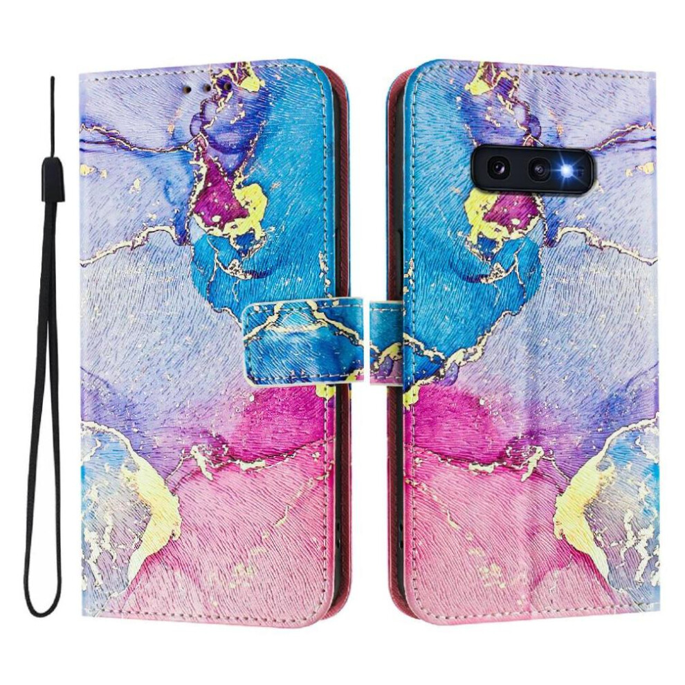 (C2) Case For Samsung Galaxy S10e Wrist Strap Flip Leather Wallet Pattern Magnetic Closure 764563648245