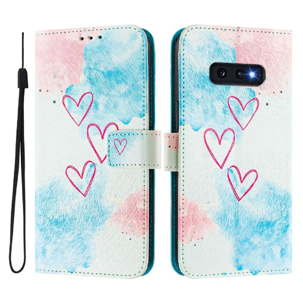 (C6) Case For Samsung Galaxy S10e Wrist Strap Flip Leather Wallet Pattern Magnetic Closure 764563648283