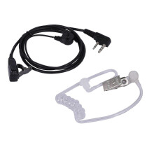 (As show, One size) 2 Pin Covert Acoustic Air Tube Mic Microphone Earphone Earbud Headset Earpiece Headphone For Walkie