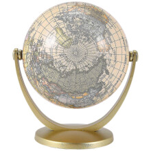 (As show, One size) Retro Rotating World Globe Earth Antique Home Office Desktop Decor Geography Educational Learning M