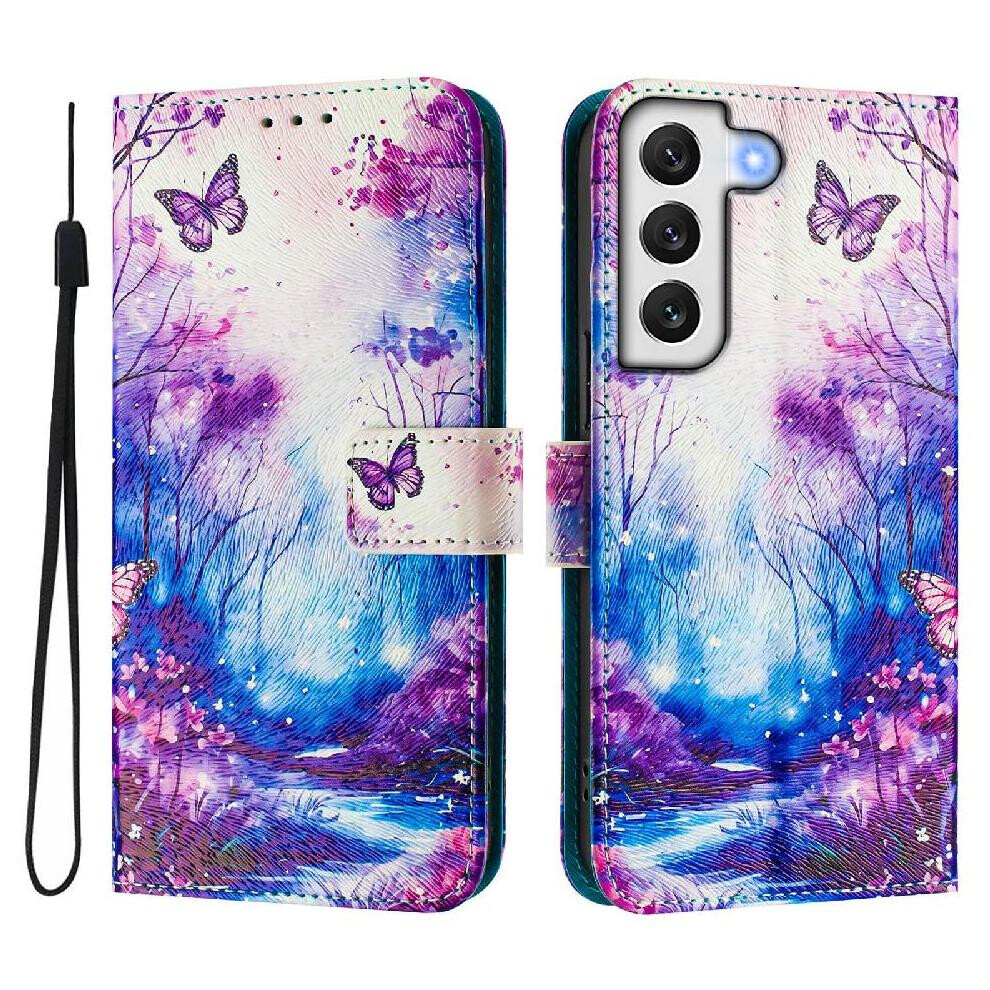 (C3 ) Case For Samsung Galaxy S22 5G Pattern Flip Cover With Credit Slot Wallet Pu Leather 764563648856