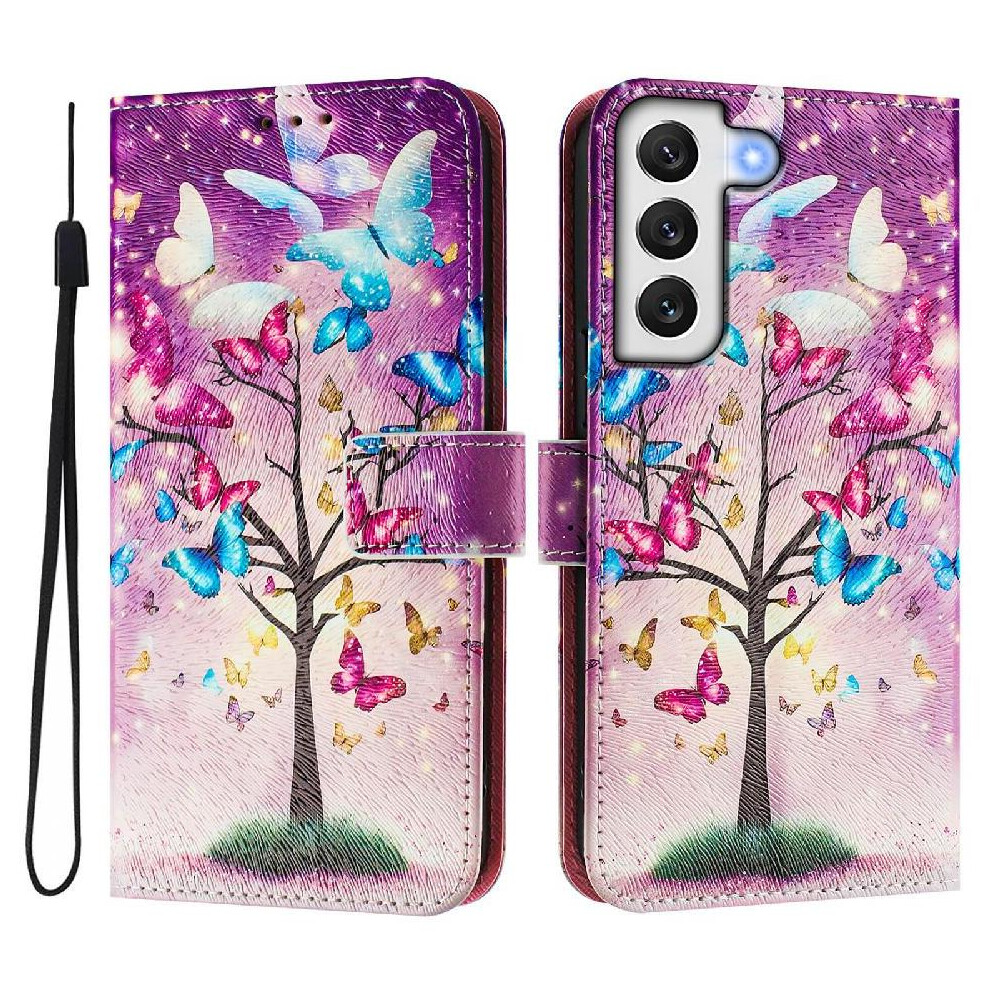 (C2) Case For Samsung Galaxy S22 5G Pattern Flip Cover With Credit Slot Wallet Pu Leather 764563648849