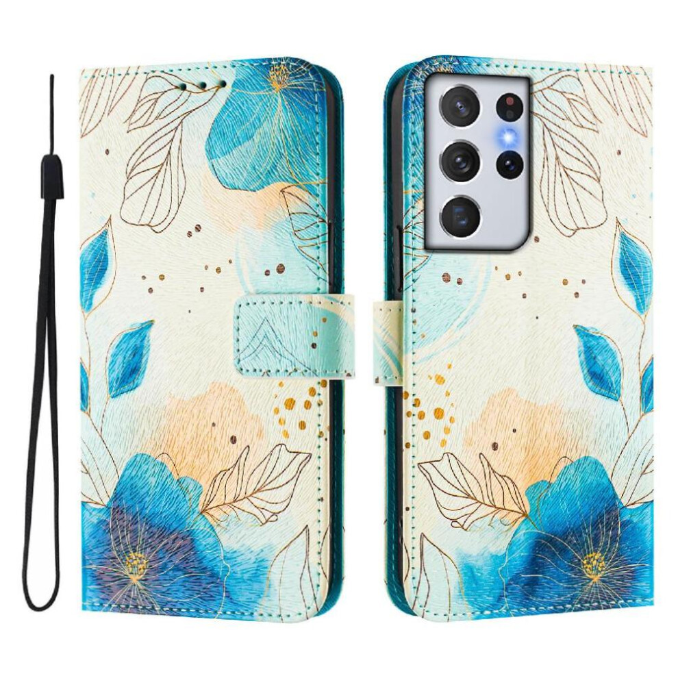 (C6) Case For Samsung Galaxy S21 Ultra 5G Wallet Pu Leather With Credit Slot Pattern Flip Cover 764563648948