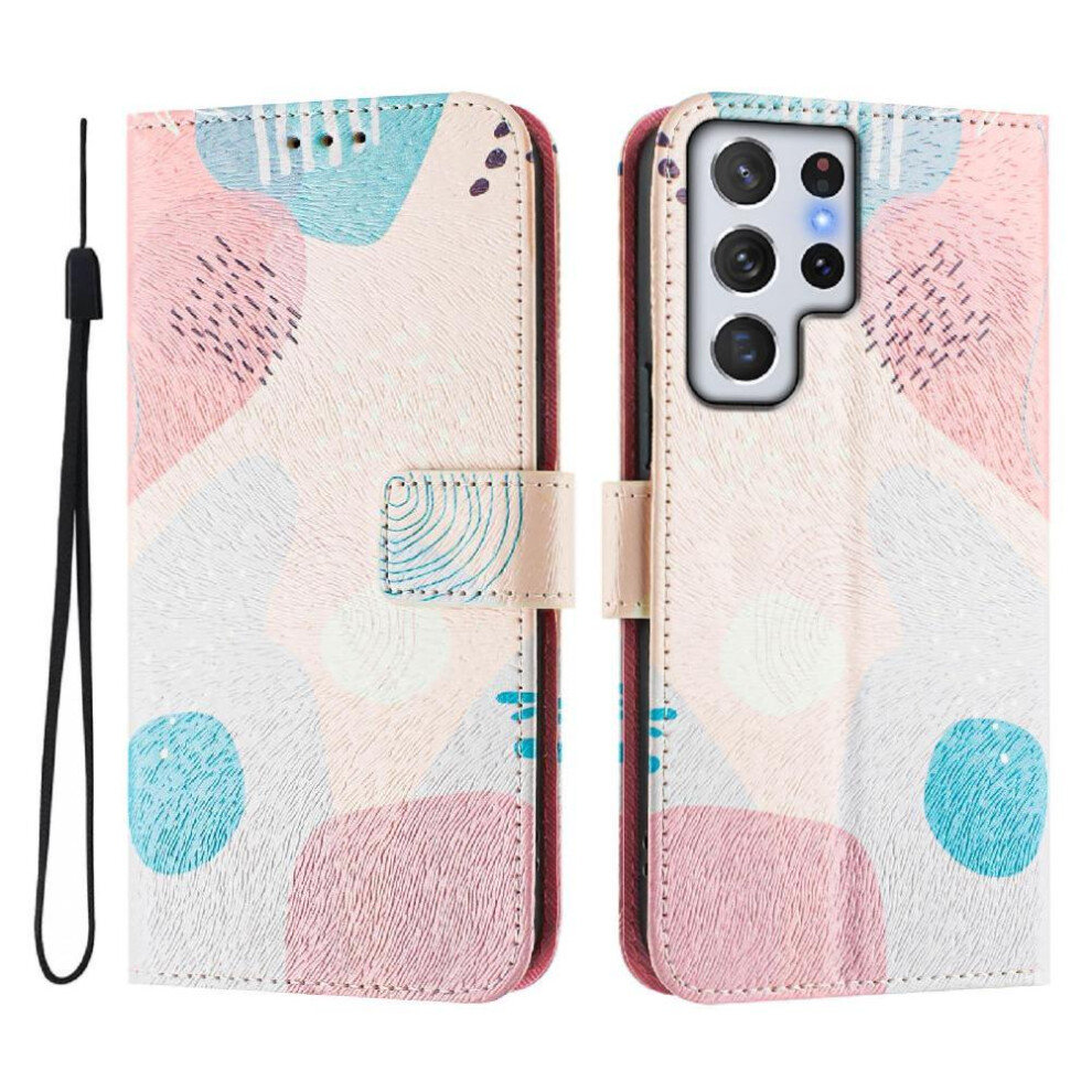 (C5 ) Case For Samsung Galaxy S22 Ultra 5G Flip Pu Leather Wallet Cover With Credit Slot Pattern Card Holder 764563651276