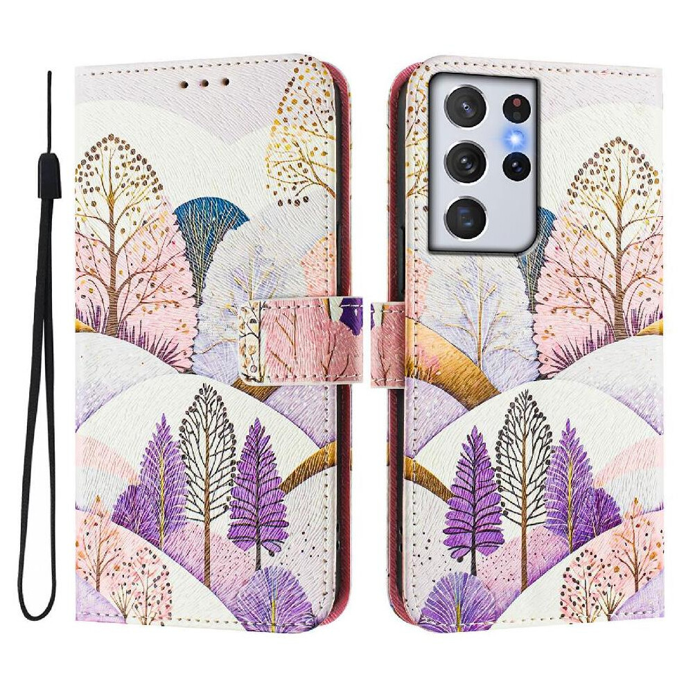(C6) Case For Samsung Galaxy S21 Ultra Pattern Card Holder With Credit Slot Wallet Cover Flip Pu Leather 764563651467