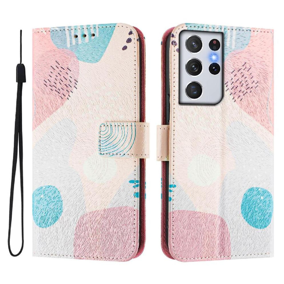 (C5 ) Case For Samsung Galaxy S21 Ultra Pattern Card Holder With Credit Slot Wallet Cover Flip Pu Leather 764563651450