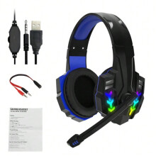 (black) 3.5mm Wired Gaming Headphones With Microphone Noise Cancelling for Computer PS4 PS5 Xbox One HiFi Bass Stereo PC Gamer Headset
