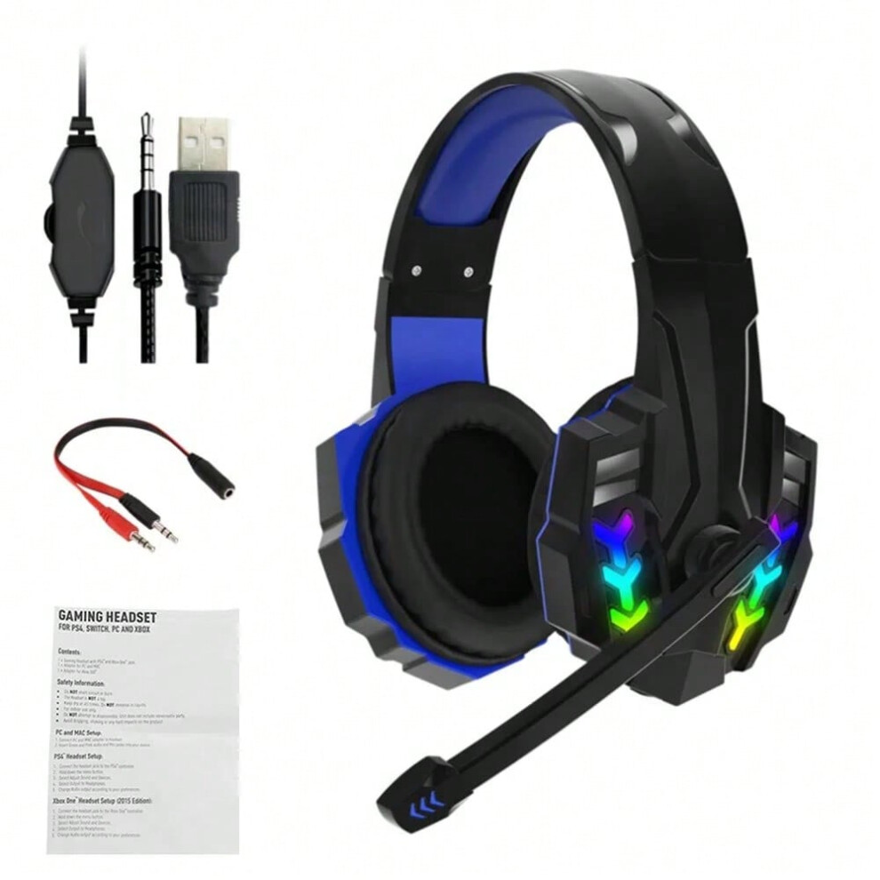 (black) 3.5mm Wired Gaming Headphones With Microphone Noise Cancelling for Computer PS4 PS5 Xbox One HiFi Bass Stereo PC Gamer Headset-image-OPC-PHP5H9R-NEW