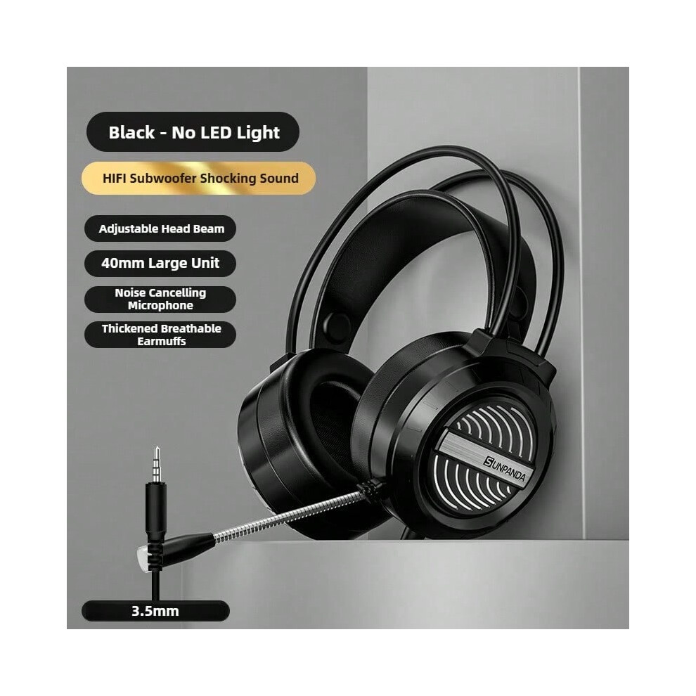 (3.5mm) H1 Headset LED Light Noise Cancelling Stereo Gaming Headphones With Microphone 3.5mm+USB Wired Earphones for PC Desktop Laptop-image-OPC-PHP5H9X-NEW