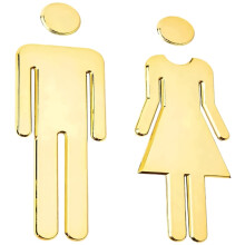 WC-Schilders Zelfklevende voor Damen en Herren PVC badkamer schilders, badkamer accessoires set, perfect voor mannen vrouwen, deurplattenstr