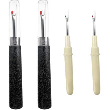 Thread Remover Set, Zwart en Beige, Minimalistisch ontwerp, Naahnaht Remover Kit, Hand Naah und Stickerei Werkzeuge für Kreuznähte, Naah Ent