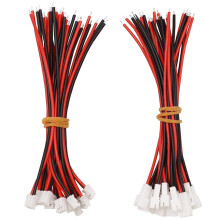 JST 2-Pin Mini-Micro-Stekker - 20 paar 1,25 mm mannelijke en vrouwelijke stekker met 10 cm draadkabel - Ideaal voor doe-het-zelf-elektronica