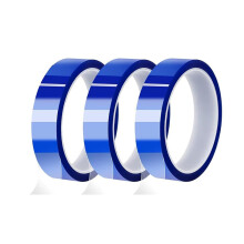 LTSVBO Heat Tape Sublimation, 3 rollen 20mm x 30m blauwe warmteband zonder achterstand, ideaal voor elektronika, handtassen, 3D-printer en d