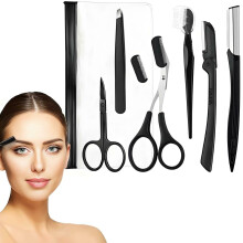 Oogbrauwen Verzorging Kit, bevat Vouwbrouwen Scheermes, Grip Scheermes, Spitze Tweezers, Haken Tweezers, Oogbrauwen Scheer, Lange Grip