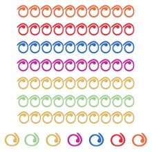 Naahmarker Spiralmetall für Stricken und Haken, 70 PCS kleurrijke vergrendelingsringen, Haken Naahmarker für DIY-Handwerksprojekte