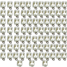80 stuks Vorhangschiene Gleiterrollen Haken Deckenschiene Vorhangschiene Gleiterschiene Accessoires Mute Radrollen Kugelrolle für Wohnzimmer