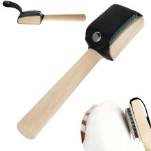 Tanzschoenborste für das Aufrauen von Ledersolen - Professionele houtgriep Krabberborste met beschermende hoes, perfect voor ballzaal, Latij