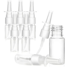 JCUQGDOO 6-delige neusspuitflessen set - 10ml heldere lege Nebelsprayflaschen für Salzlösung, etherische Olien - Directe Spray-Behälters für