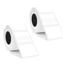 Label Maker Tape Refill, 2 rol witte thermisch gelamineerde waterdichte zelfklevende etiketterband - Mehrzwecketiketten Druckpapier N