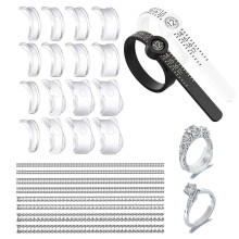 Ring Adjuster für lose Ringe Ring Snuggies Clips, 26pcs onzichtbare Silicone Guards Spacers für lose Ringe, Universele Ring Sizer Set, comqu