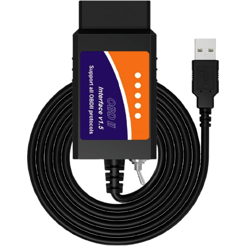 Προσαρμογέας USB ELM327 OBD2 συμβατός με Windows, σαρωτής ELMconfig με διακόπτη MS CAN/HS CAN για