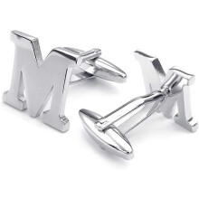 (As show, One size) Men's Cufflink Shirt Wrist Collar Stainless Steel Wedding Gift