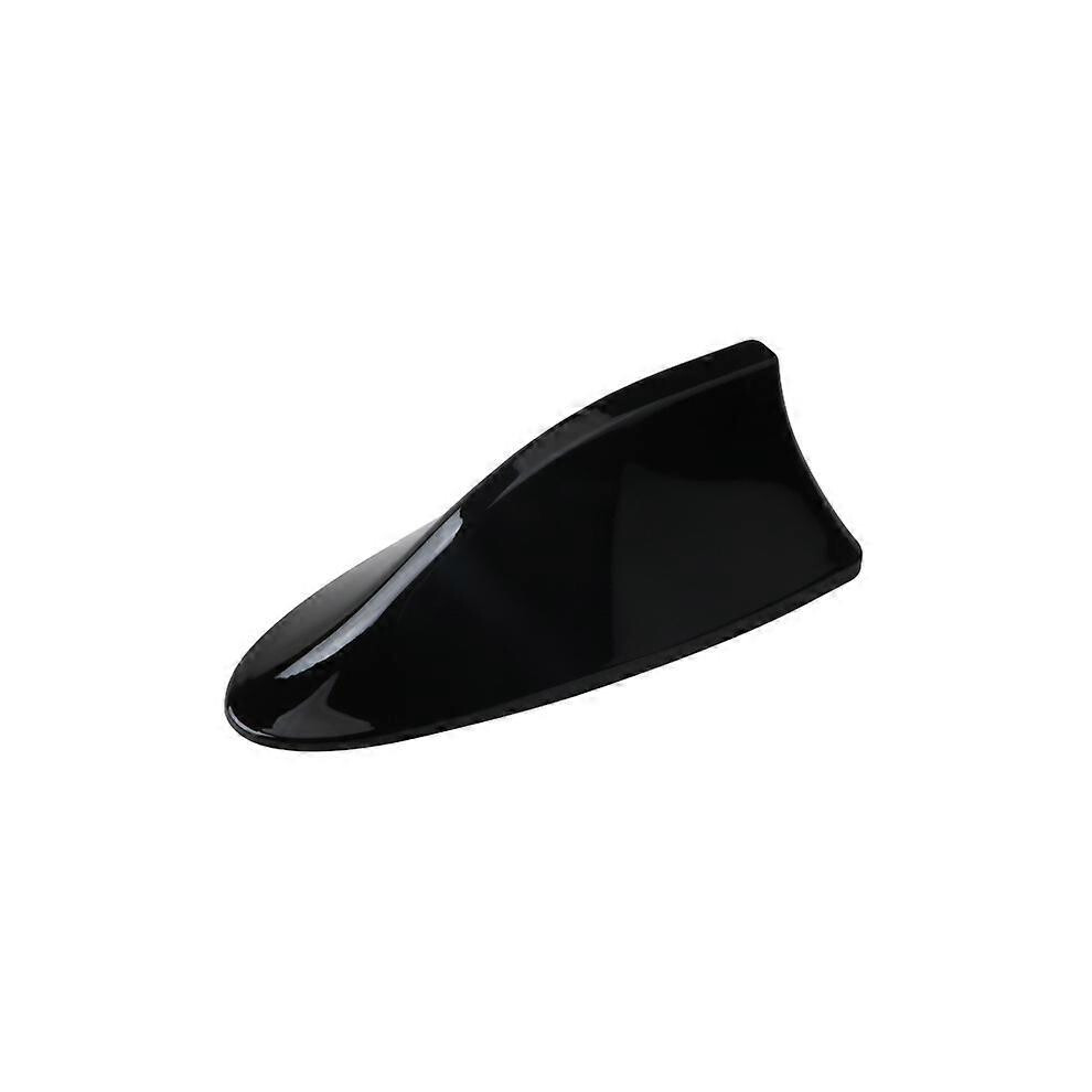 (As Show, One Size) (Box) - Car Shark Fin Antenna Roof Modification Rear Spoiler With Radio Signal Antenna Decoration Without Punching Black 4704245286958