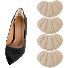 (As show, One size) 2 Pairs Heel Pads Shoe Heel Protection, Heel Insert Pads, Self Adhesive Lining Shoe Insoles for Preventing Chafing Blisters (Beige)
