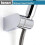 (As show, One size) Universal Adjustable Fixed Mounted Shower Head Holder Chrome ABS Bathroom Wall Connector 5