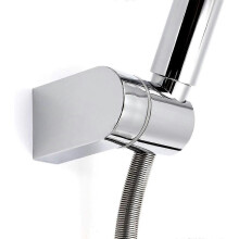 (As show, One size) Universal Adjustable Fixed Mounted Shower Head Holder Chrome ABS Bathroom Wall Connector