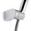 (As show, One size) Universal Adjustable Fixed Mounted Shower Head Holder Chrome ABS Bathroom Wall Connector 1