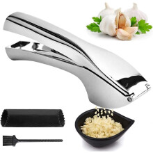 (As show, One size) Stainless Steel Garlic Press, Garlic Crusher, Professional Stainless Garlic Press, Garlic Press, Stainless Garlic Press, Ginger Chopper, Garlic Crushe