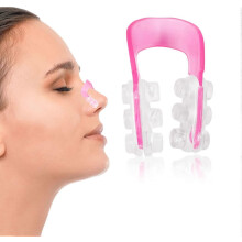 (As show, One size) Nose Clip - Nose Corrector Nose Clip Personal Set, External Trainer + (3 Nose Shaper For Sizes) Inside Nose Up Shaper
