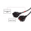 Cabo de extensão OBDII, divisor de 16 pinos, cabo Y, 30 cm/11,8 polegadas, macho para fêmea dupla, compatível com todos os veículos OBD 5