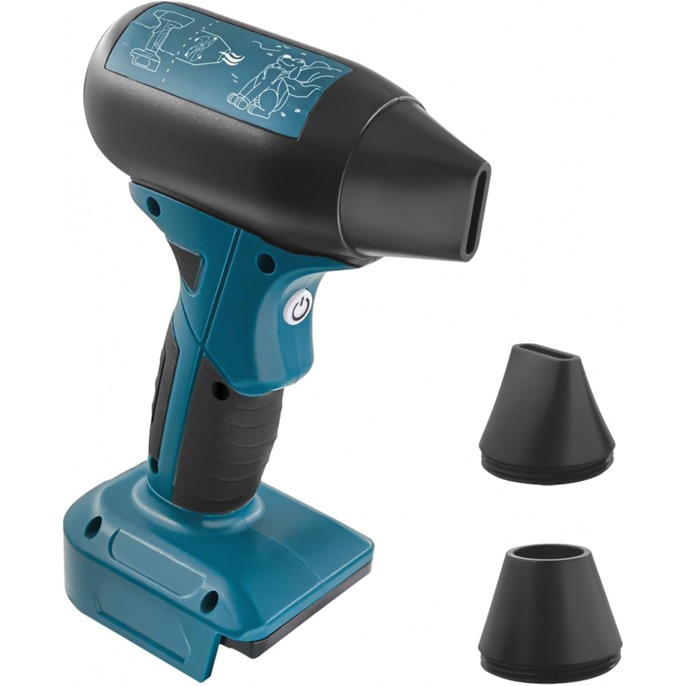 2025 New Turbo Jet Fan 130,000 Rpm 4-Speed Wind Speed Handheld Violent Fan Compatible With 18V Battery Industrial Duct 9192440974087