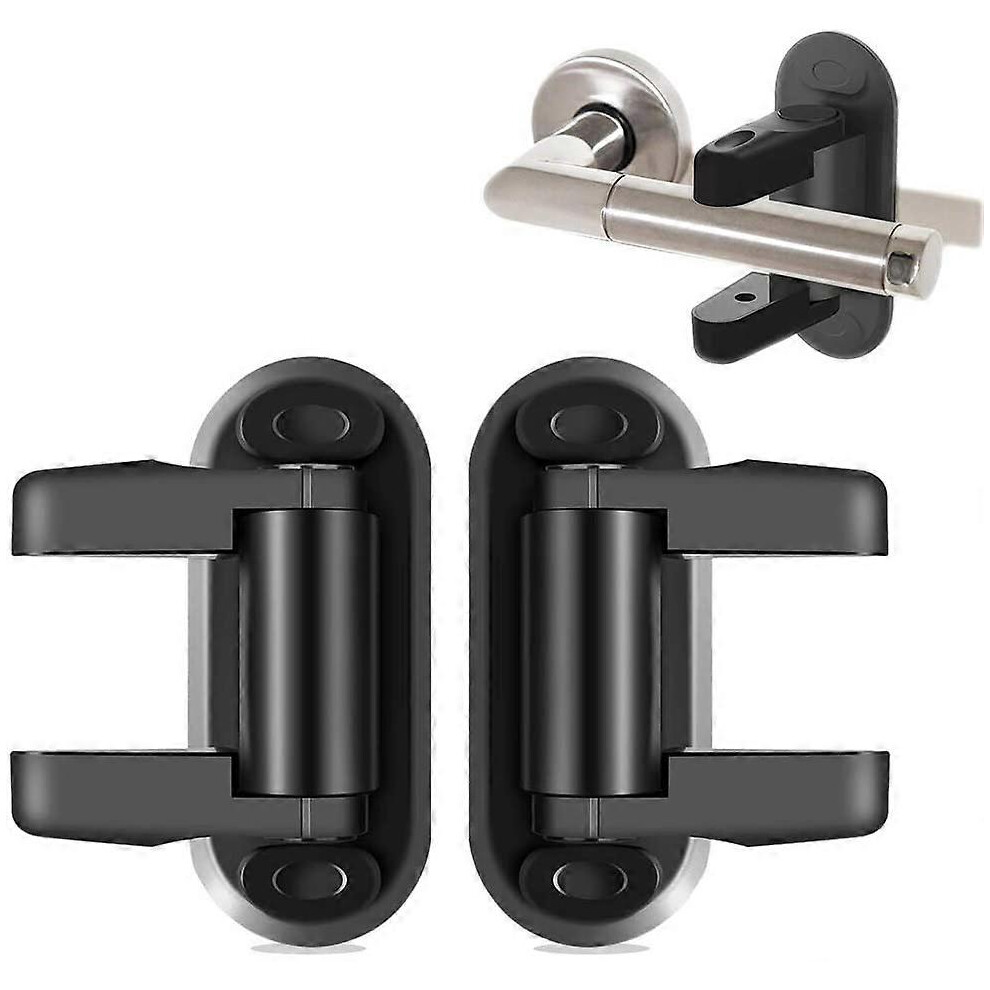 (As show, One size) Child Safety Locks (2 Pcs) Baby Safety Lock Door Stopper with 3M VHB Adhesive - Anti-Lock Child Safety Locksblack