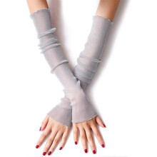(As show, One size) Light Gray Cooling Arm Sleeves UV Protection Sleeve Men Women Youth Tattoo Covered Golf Bike Basketball Gardening Driving 1 Pair