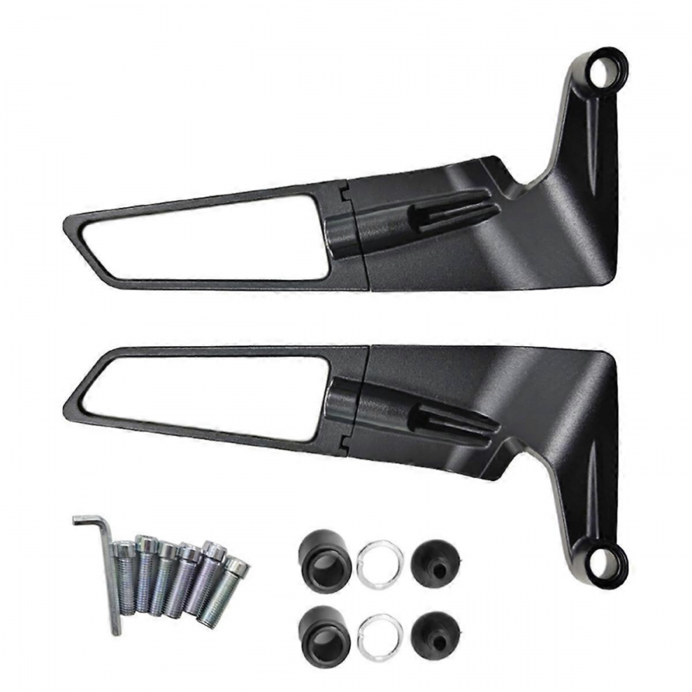Motorcycle Rearview Mirror, Adjustable Invisible Wind Wing Side Mirror Compatible For Z400, Z650, Z900, Z1000 9192440976890