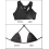 Bra Pads Bikini Pad Bra Inserts Push-up Pad, 3 Colors, Triangle Shape, Black 2
