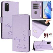 (Light Violet) Case for Samsung Galaxy S20 5g Rfid Blocking Card Holder Wallet Flip Cover Pu Leather
