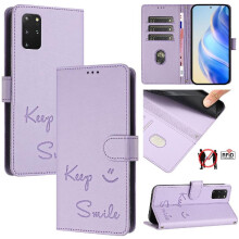 (Light Violet) Case for Samsung Galaxy S20 Plus 5g Rfid Blocking Flip Cover Card Holder Wallet Pu Leather