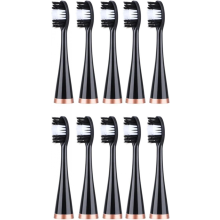 Lot de 10 têtes de brosse à dents électriques de rechange, compatibles avec les brosses à dents électriques blanchissantes, noires