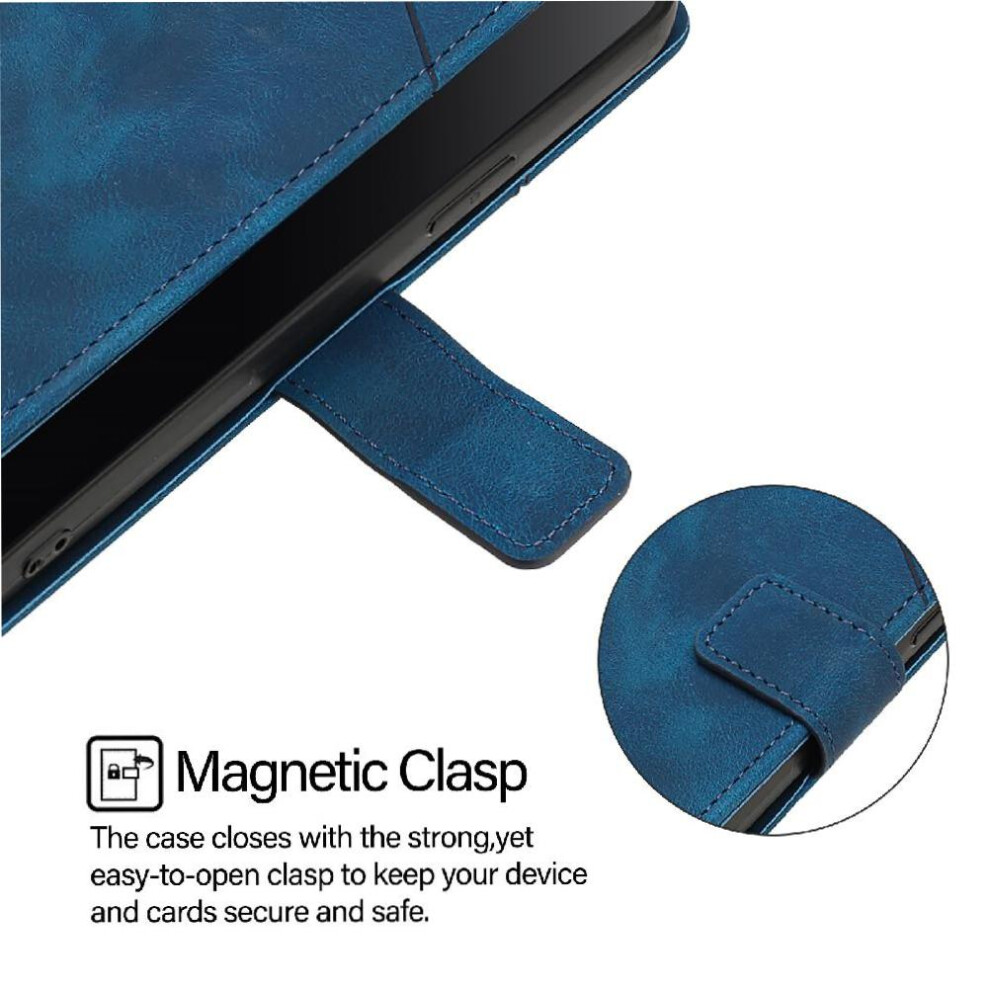 (Blue) Case For Iphone 16 Card Holder Wallet Flip Cover Magnetic Leather Blue 764563659180