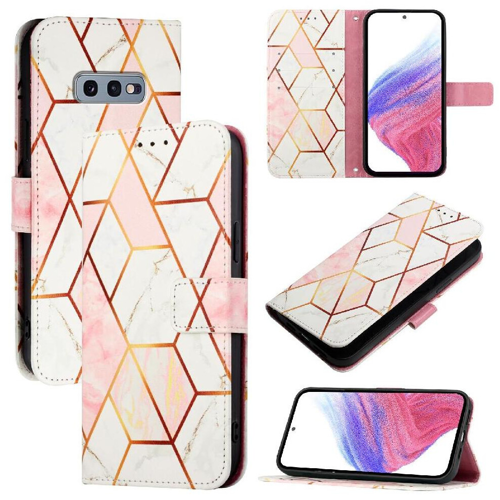 (Rose ) Case For Samsung Galaxy S10e Pu Leather Wallet Marble Pattern Kickstand Gold 764563659432