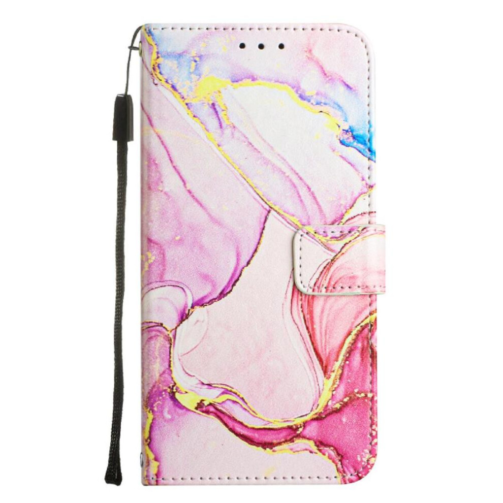 (Pink) Case For Samsung Galaxy S10 Plus Kickstand Marble Pattern Pu Leather Wallet Pink 764563659470