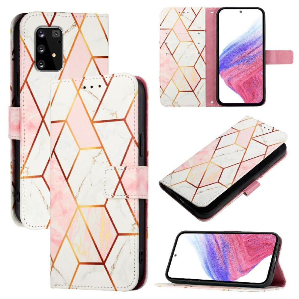 (Rose ) Case For Samsung Galaxy S10 Lite Pu Leather Marble Pattern Wallet Kickstand Gold 764563659616